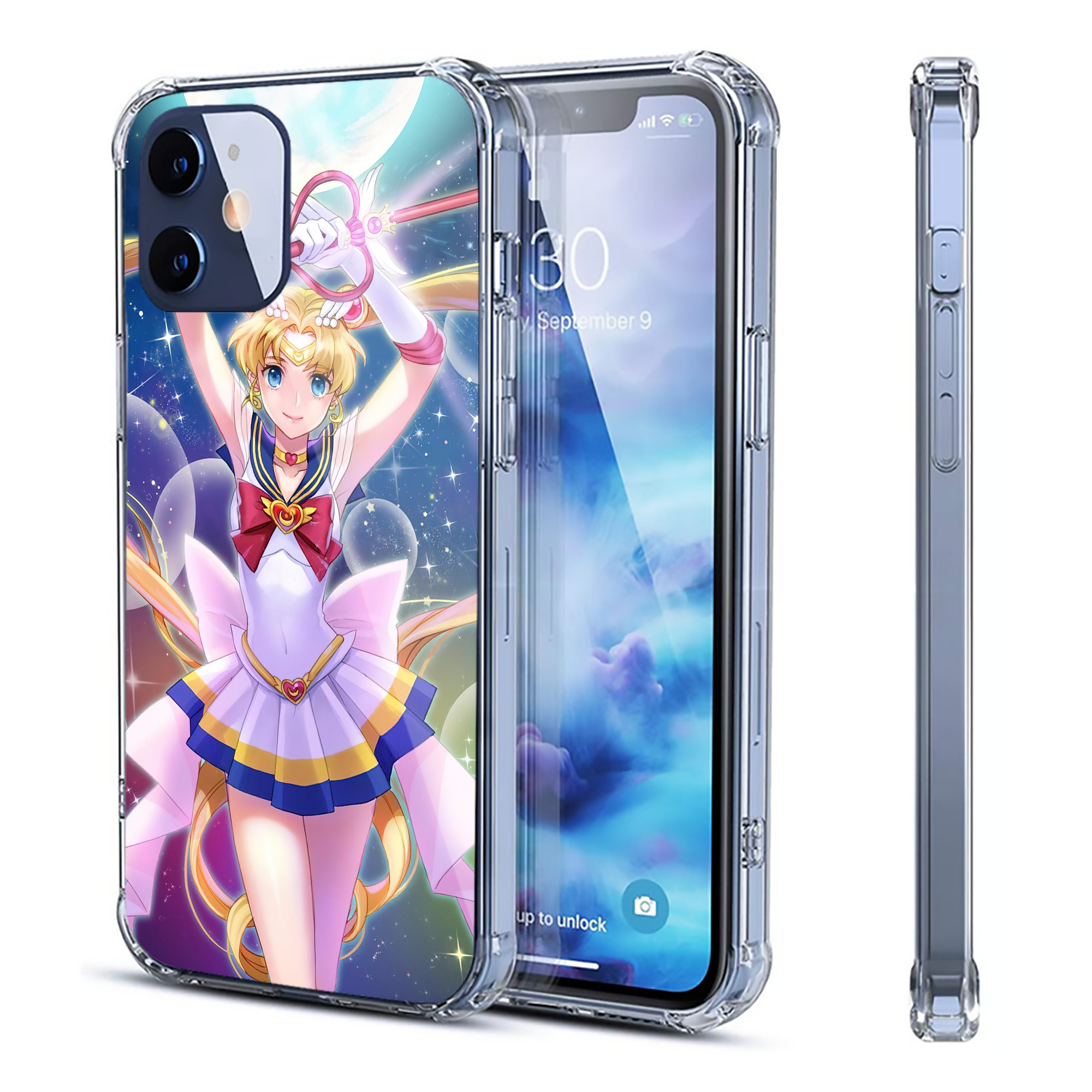 （画像用） 美少女戦士セーラームーン Sailor Moon 【iPhone 12シリーズ対応】透明スマホケース（クリアソフトケース）